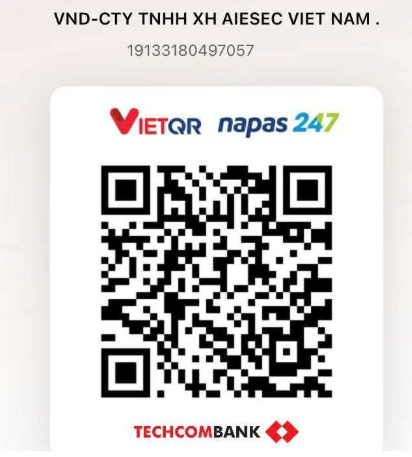 QR chuyển khoản Techcombank — CTY TNHH Xã Hội AIESEC Việt Nam